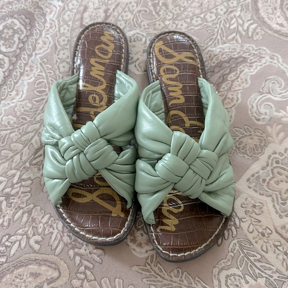 Sam Edelman Green Knot Slide Sandals
